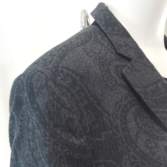 Wool🔥Simons-Marzotto⚡Blazer Suit Jacket| Gray Single Breasted - Picture 5 of 15